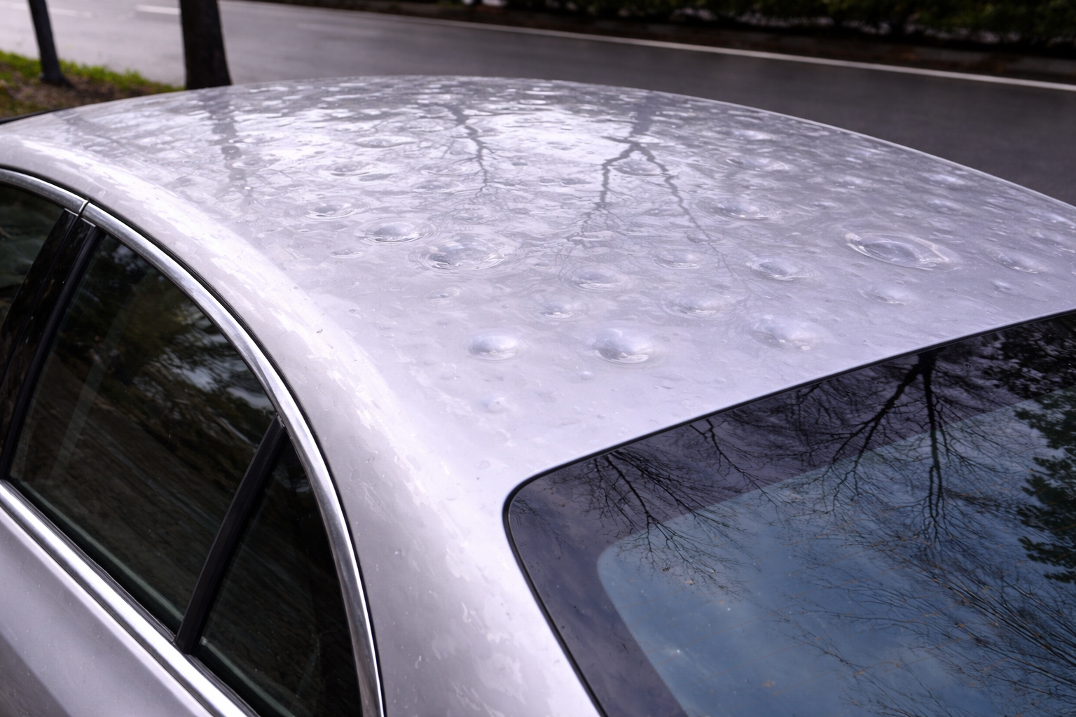 Mercedes Roof hail damage